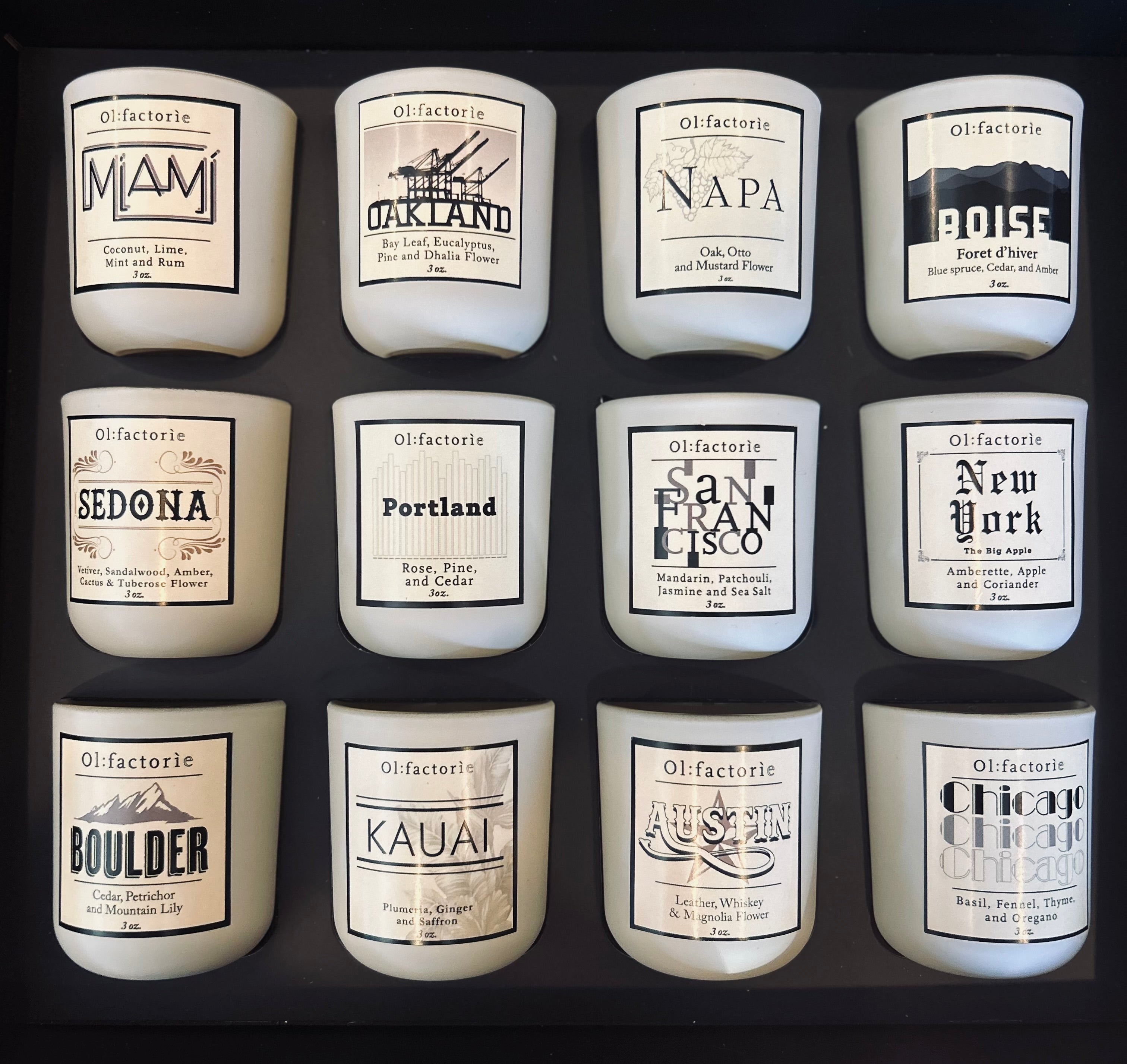 Essential City Collection features 12 candle mix and match favorites